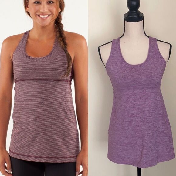 Lululemon Turbo Tank Heathered Purple Size 8 - Picture 1 of 15